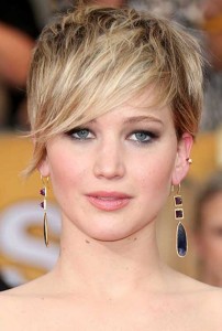 Jennifer Lawrence Blonde Pixie Cut 2014