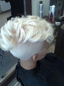 Blonde Pixie Cut with Mohawk