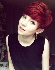 Cute Red Hair Pixie Cut