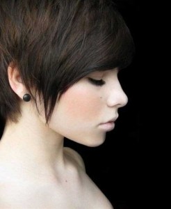 Long Dark Pixie Hairstyles