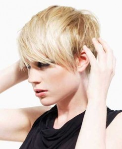 Shaggy Blonde Pixie Cuts